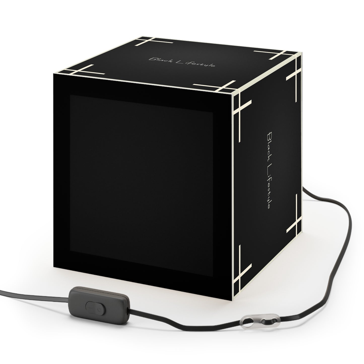 Black Lifestyle Cube Lamp