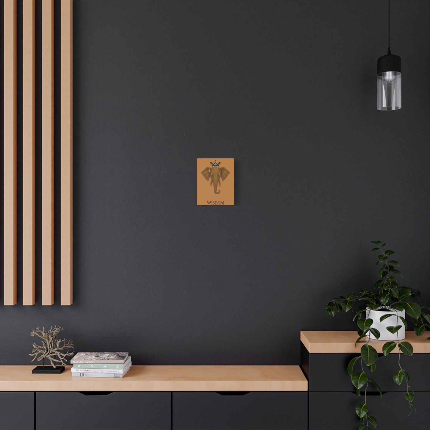 Geometric Elephant Canvas Wall Art, Origami Home Decor, Unique Gift for Animal Lovers, Perfect for Living Room and Nursery