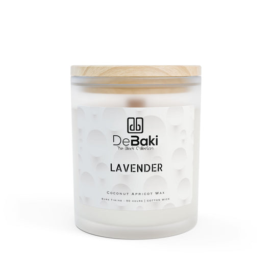 Lavender Frosted Glass Candle - 11oz