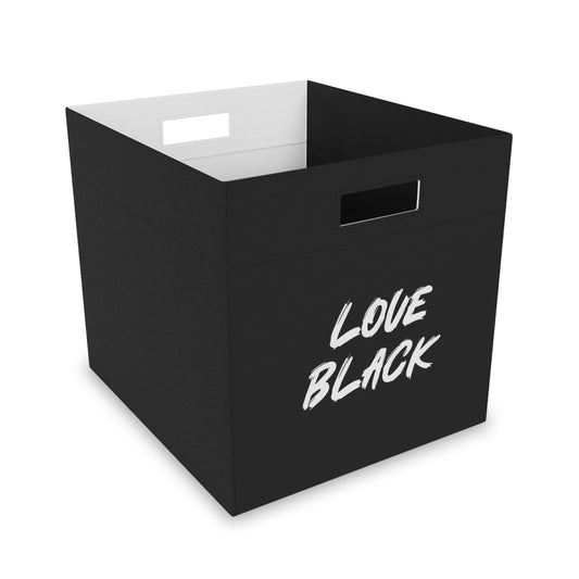 Love Black Felt Storage Box