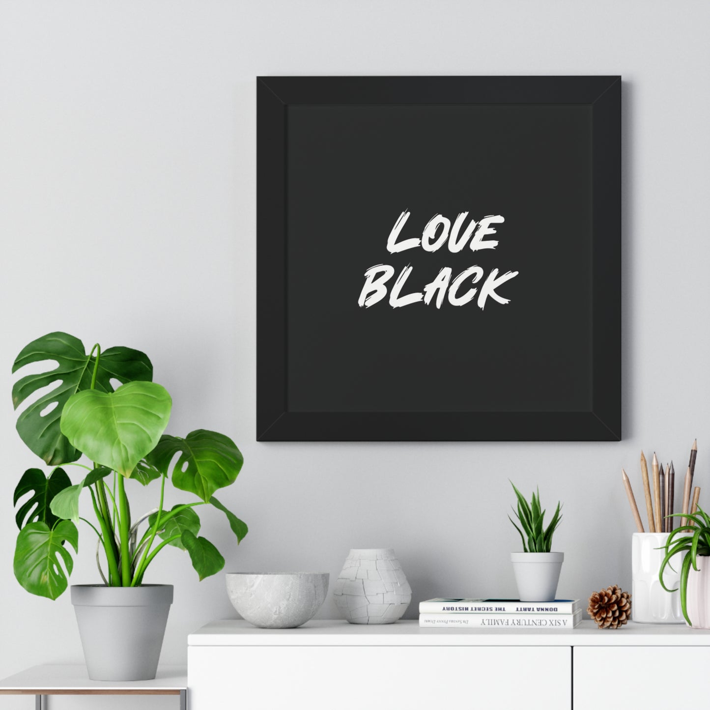 Love Black Horizontal Wall Art