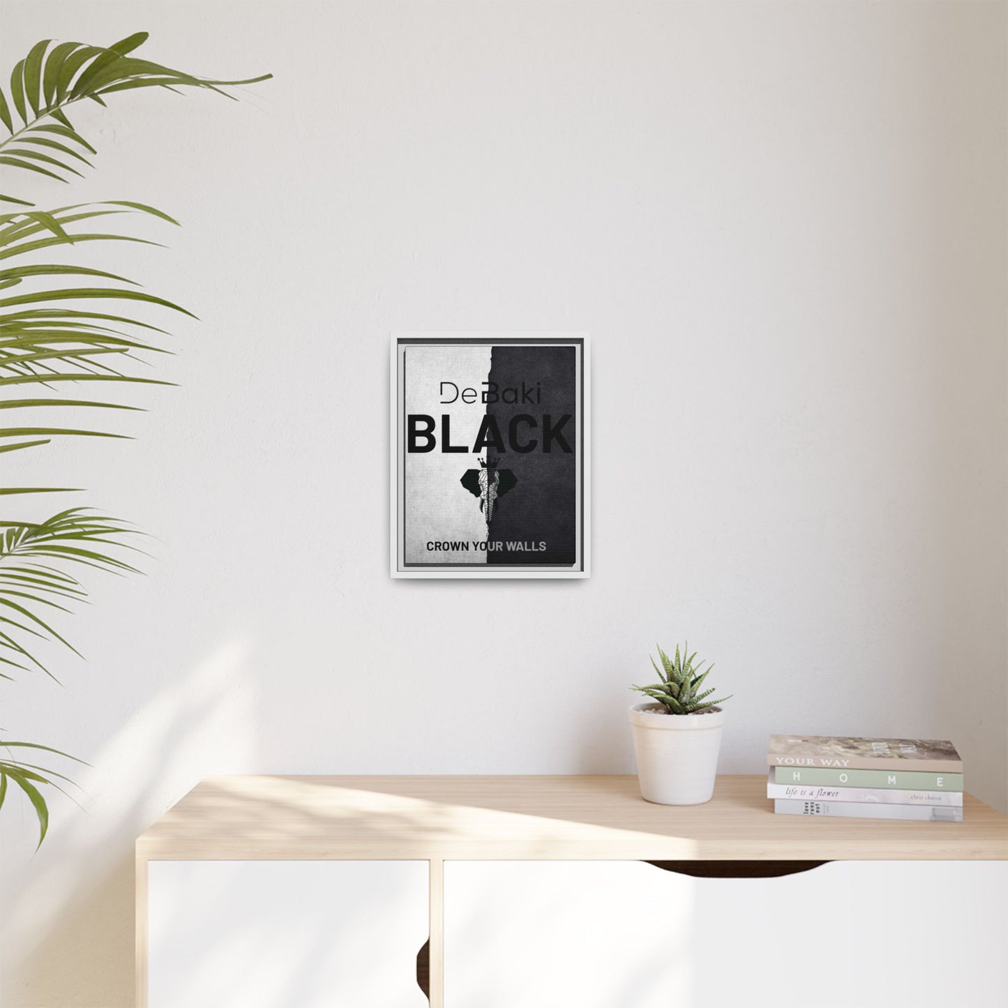Copy of Modern Framed Art Print, Minimalistic Wall Decor, Black and White Canvas, Home Office Styling, Inspirational Art
