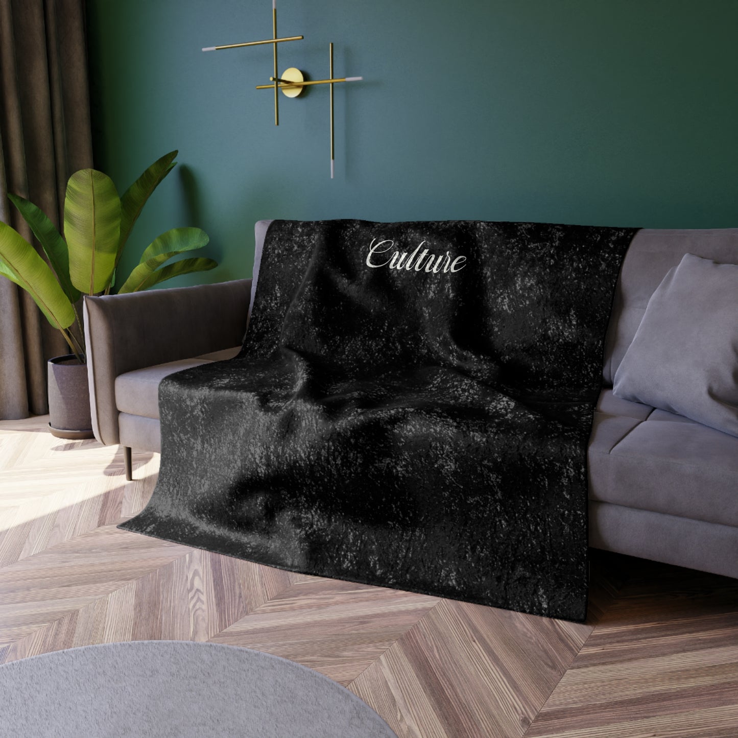 Culture Crushed Velvet Blanket