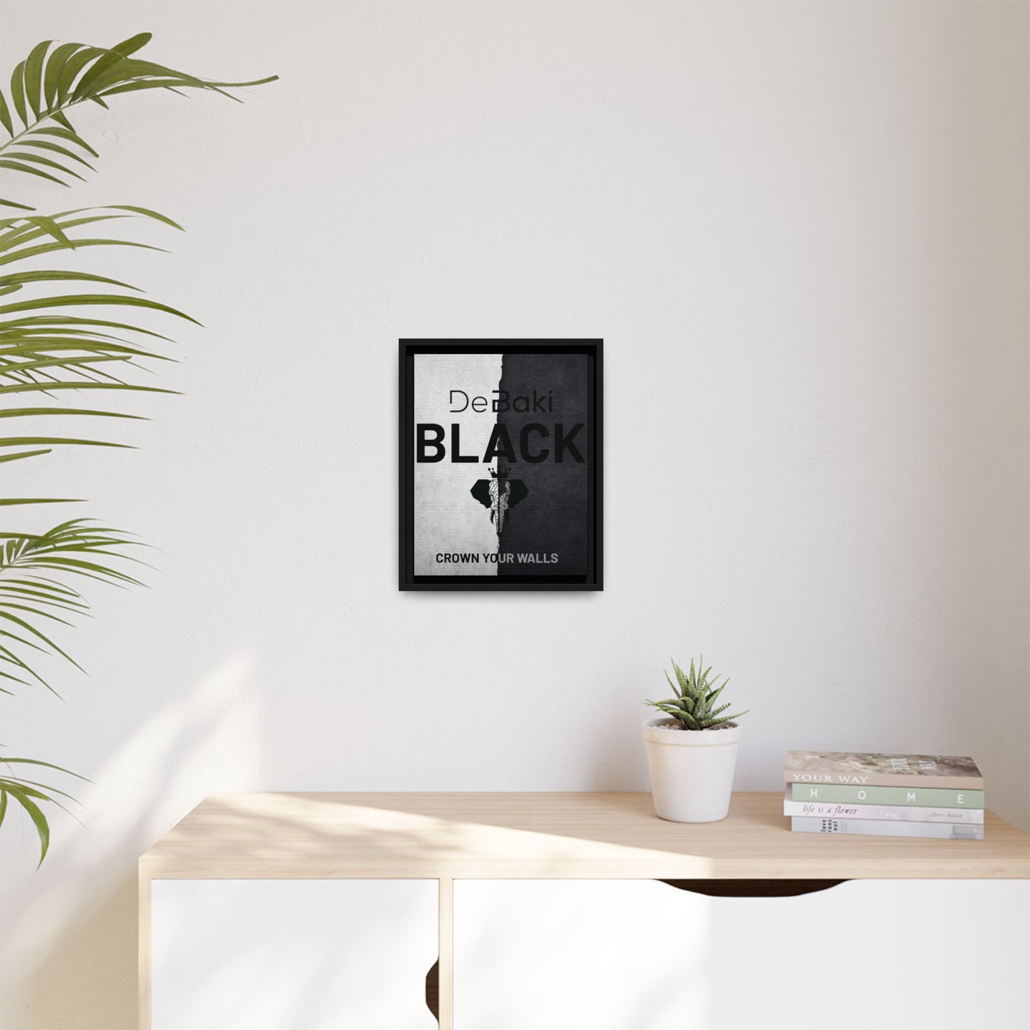 Copy of Modern Framed Art Print, Minimalistic Wall Decor, Black and White Canvas, Home Office Styling, Inspirational Art