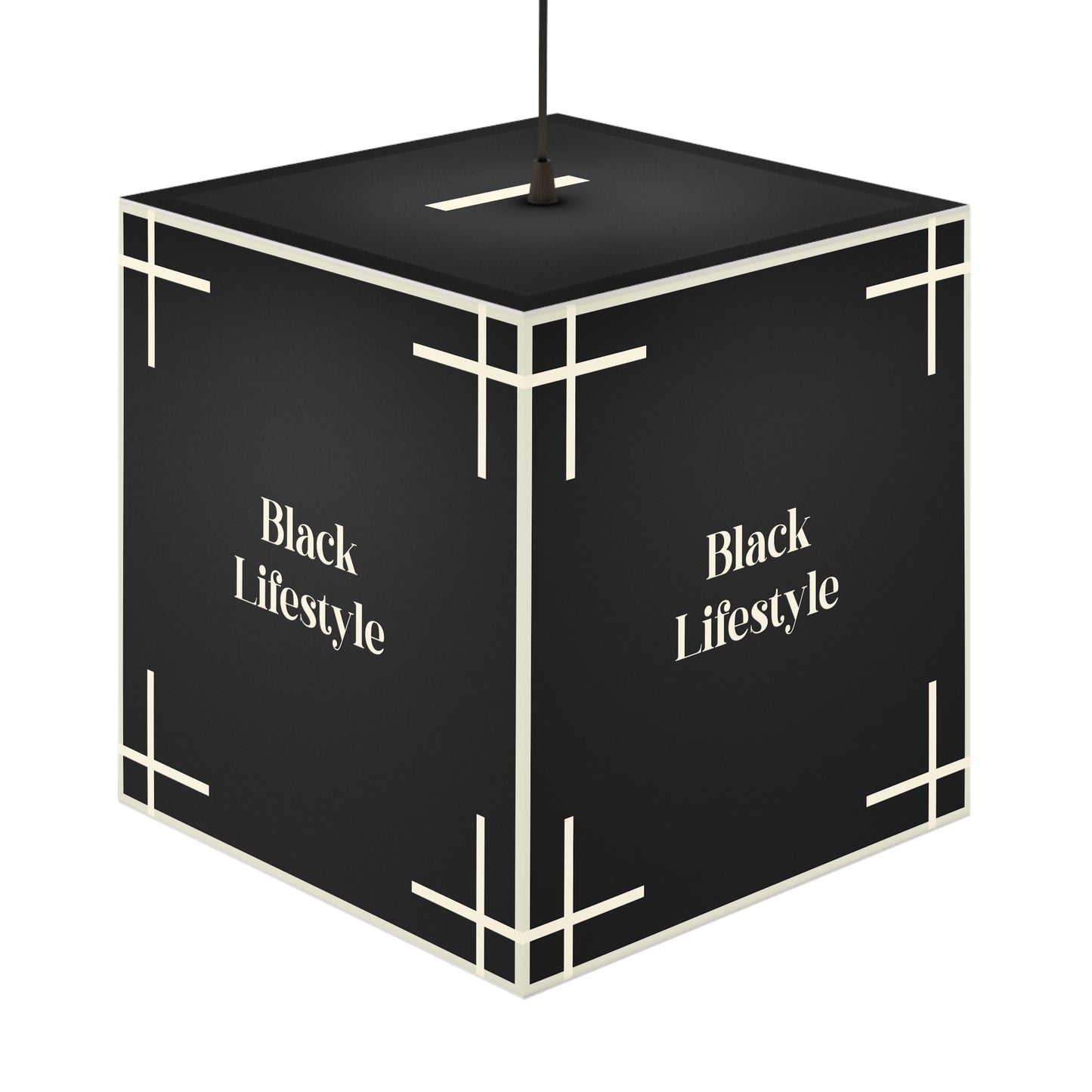 Black Lifestyle Cube Lamp