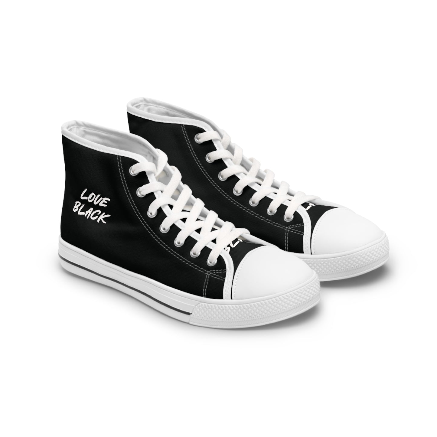 Love Black Women's High Top Sneakers