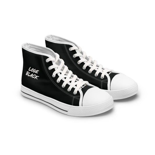 Love Black Women's High Top Sneakers