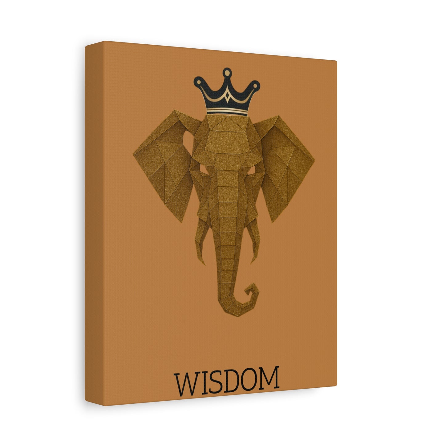 Geometric Elephant Canvas Wall Art, Origami Home Decor, Unique Gift for Animal Lovers, Perfect for Living Room and Nursery