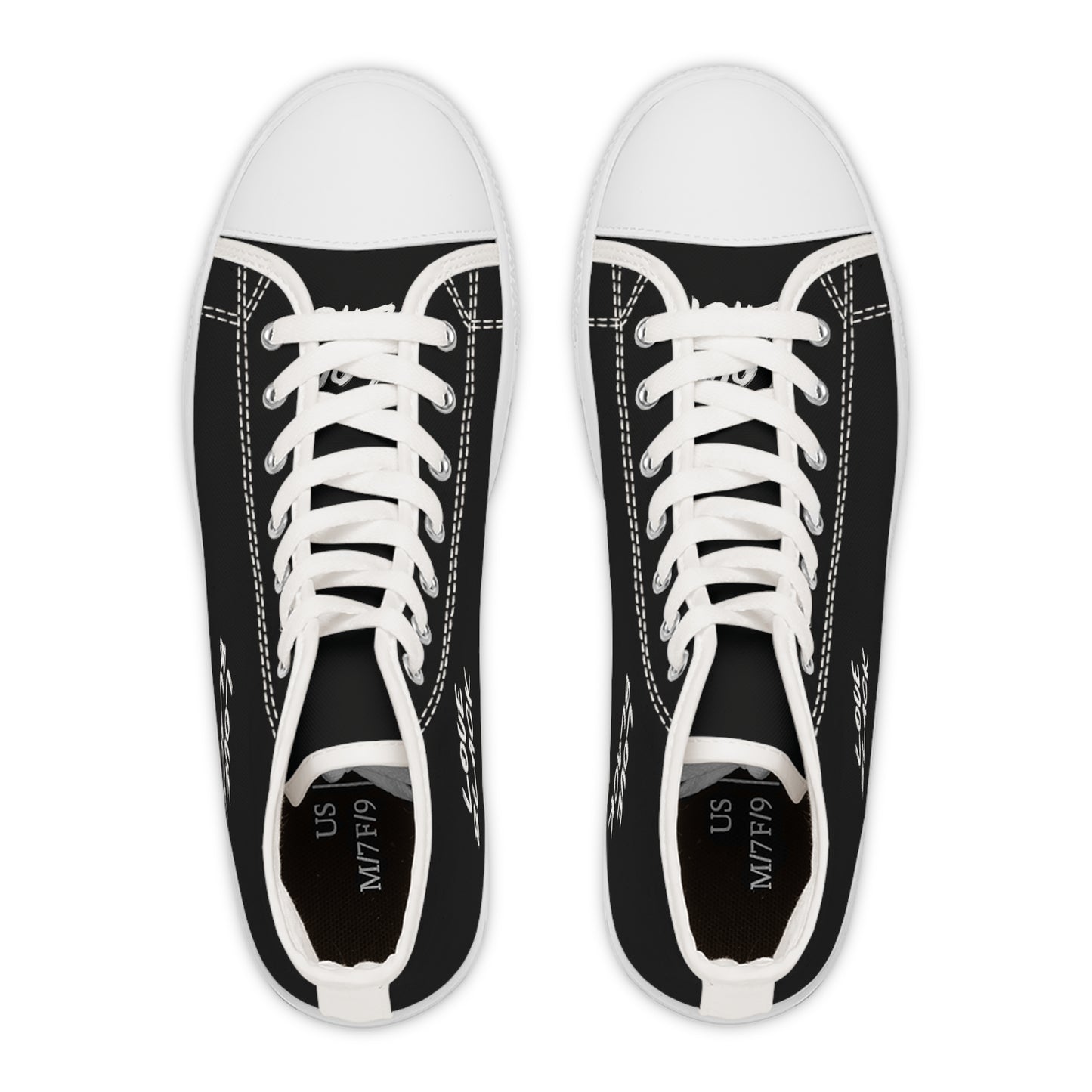Love Black Women's High Top Sneakers