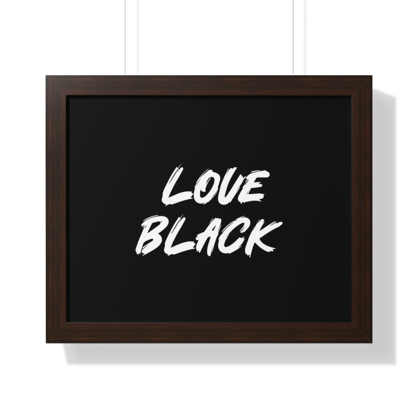 Love Black Horizontal Wall Art