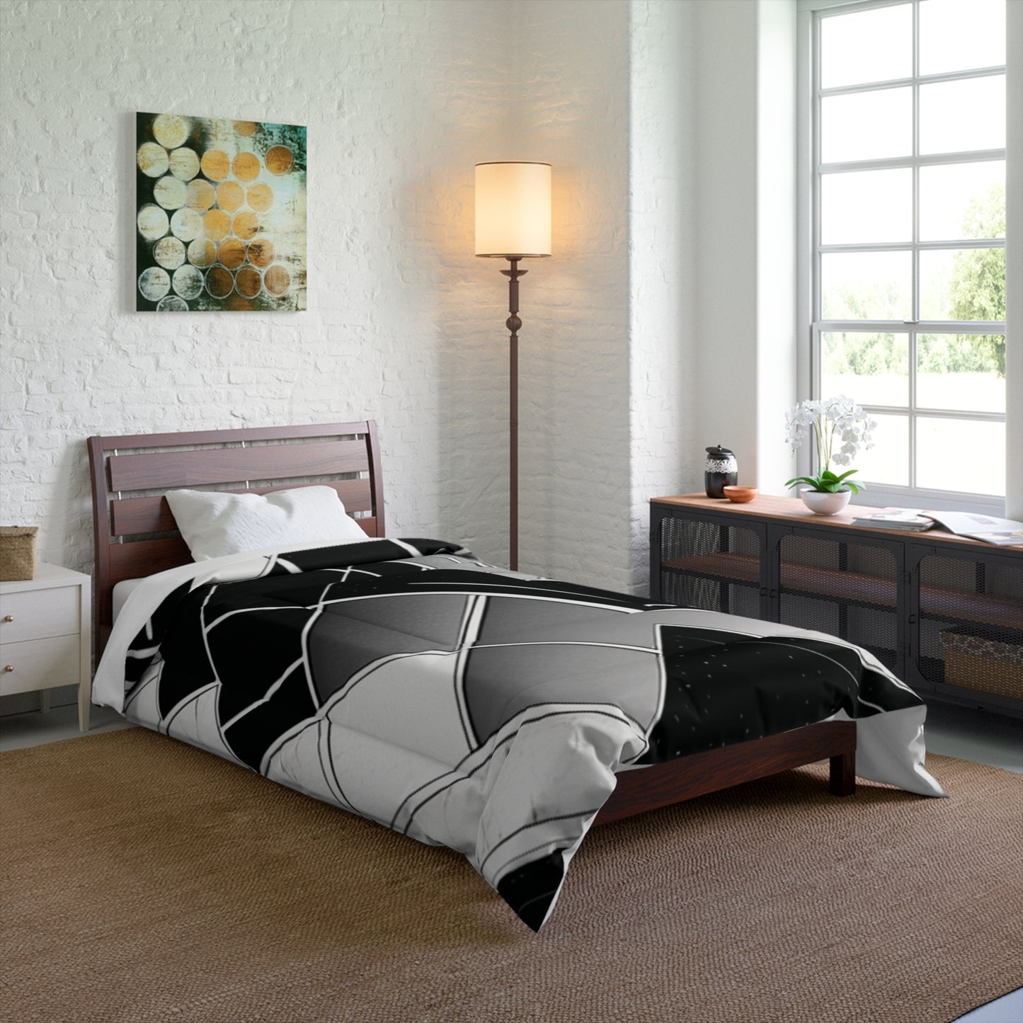 Geometric Fluffy Comforter