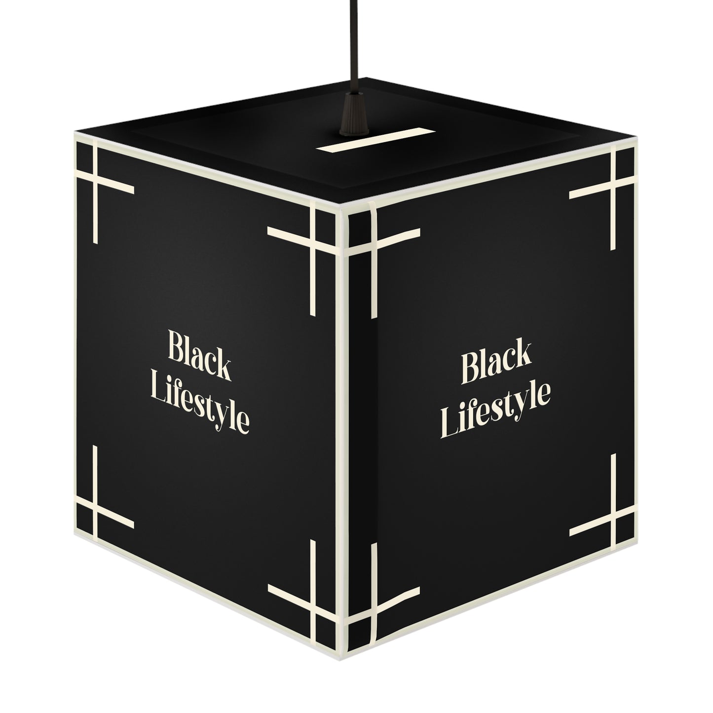 Black Lifestyle Cube Lamp