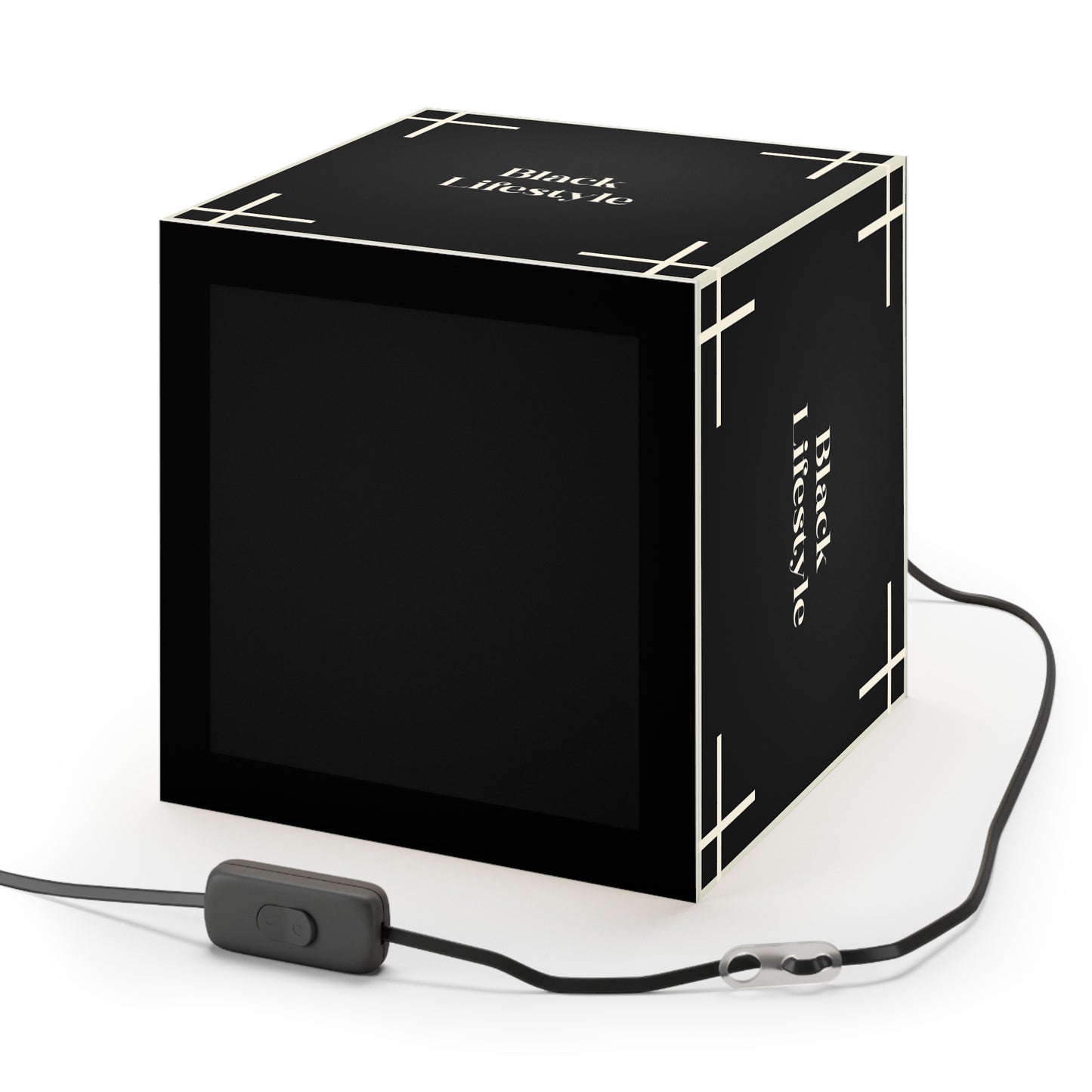 Black Lifestyle Cube Lamp