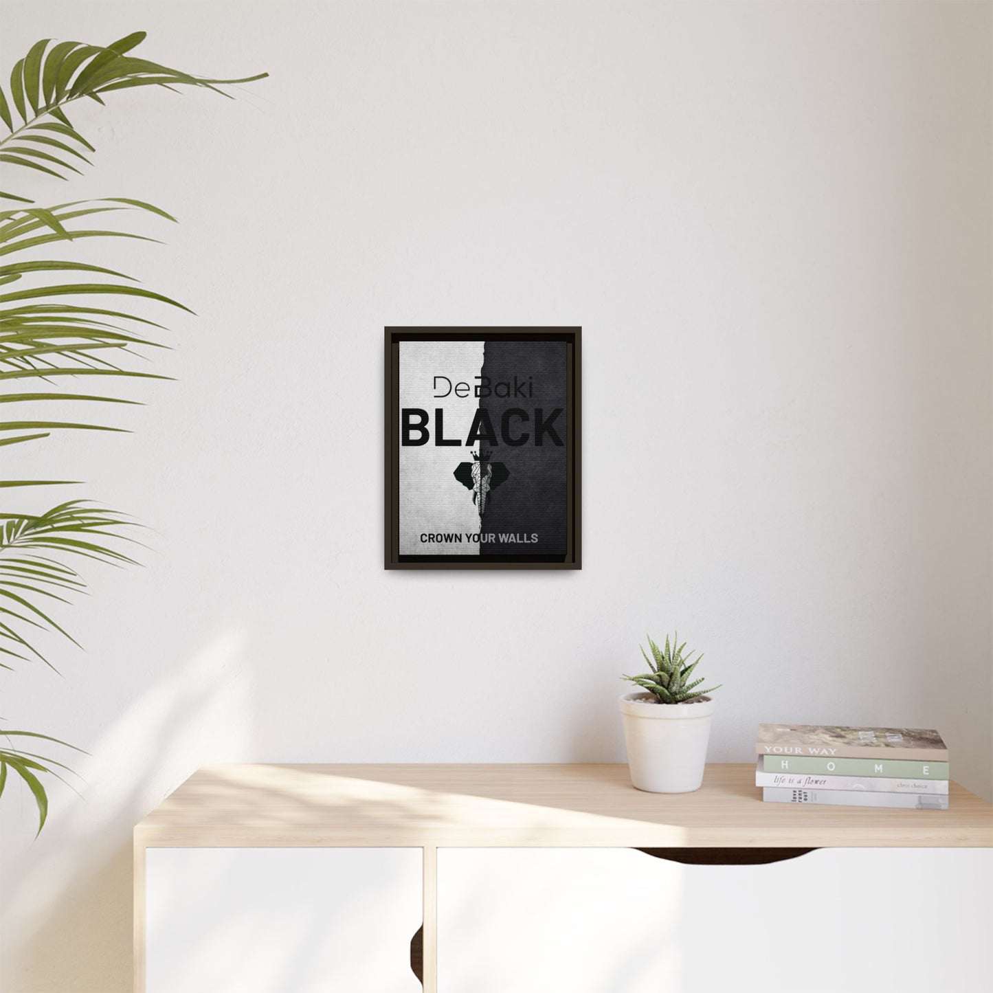 Copy of Modern Framed Art Print, Minimalistic Wall Decor, Black and White Canvas, Home Office Styling, Inspirational Art