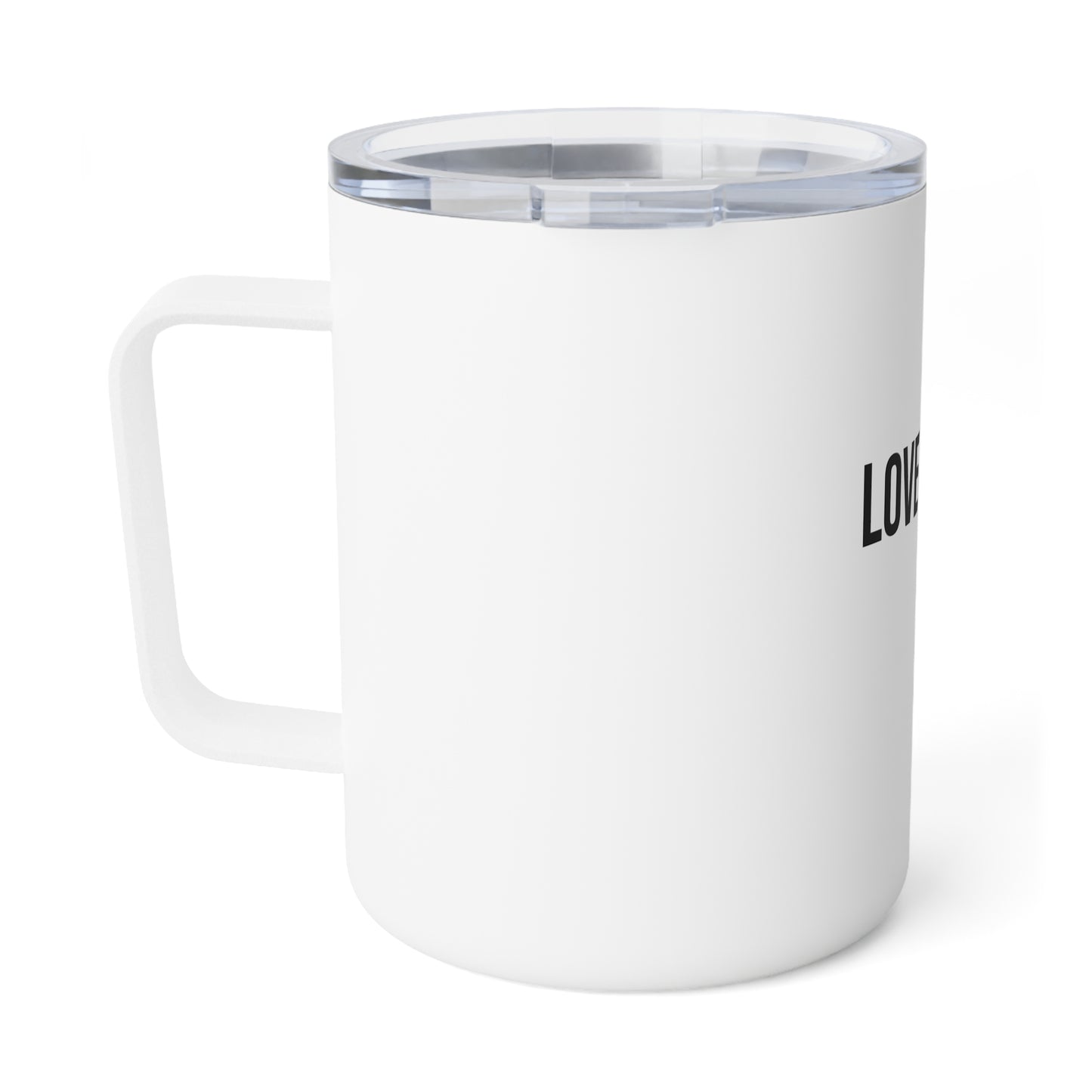 Love Black Insulated Coffee Mug, 10oz