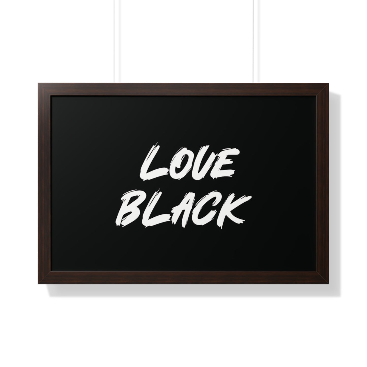 Love Black Horizontal Wall Art
