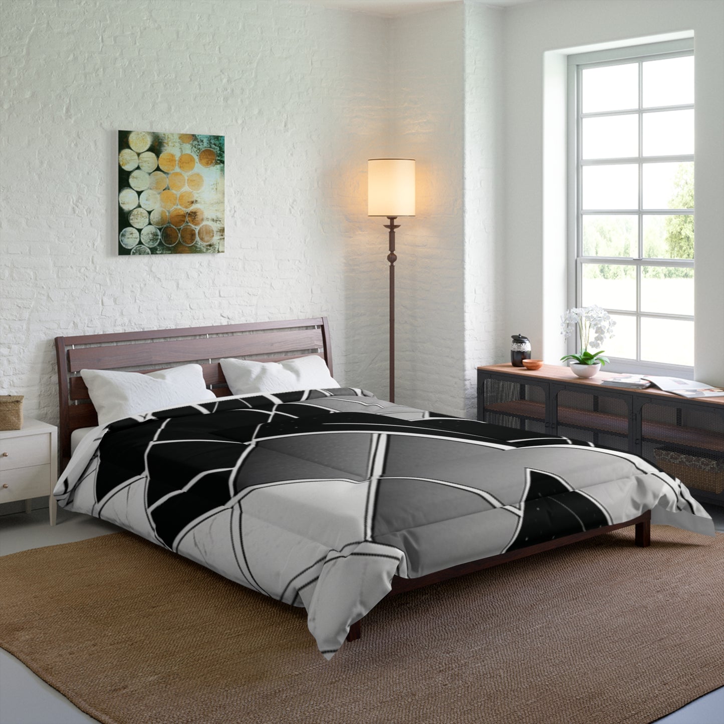 Geometric Fluffy Comforter