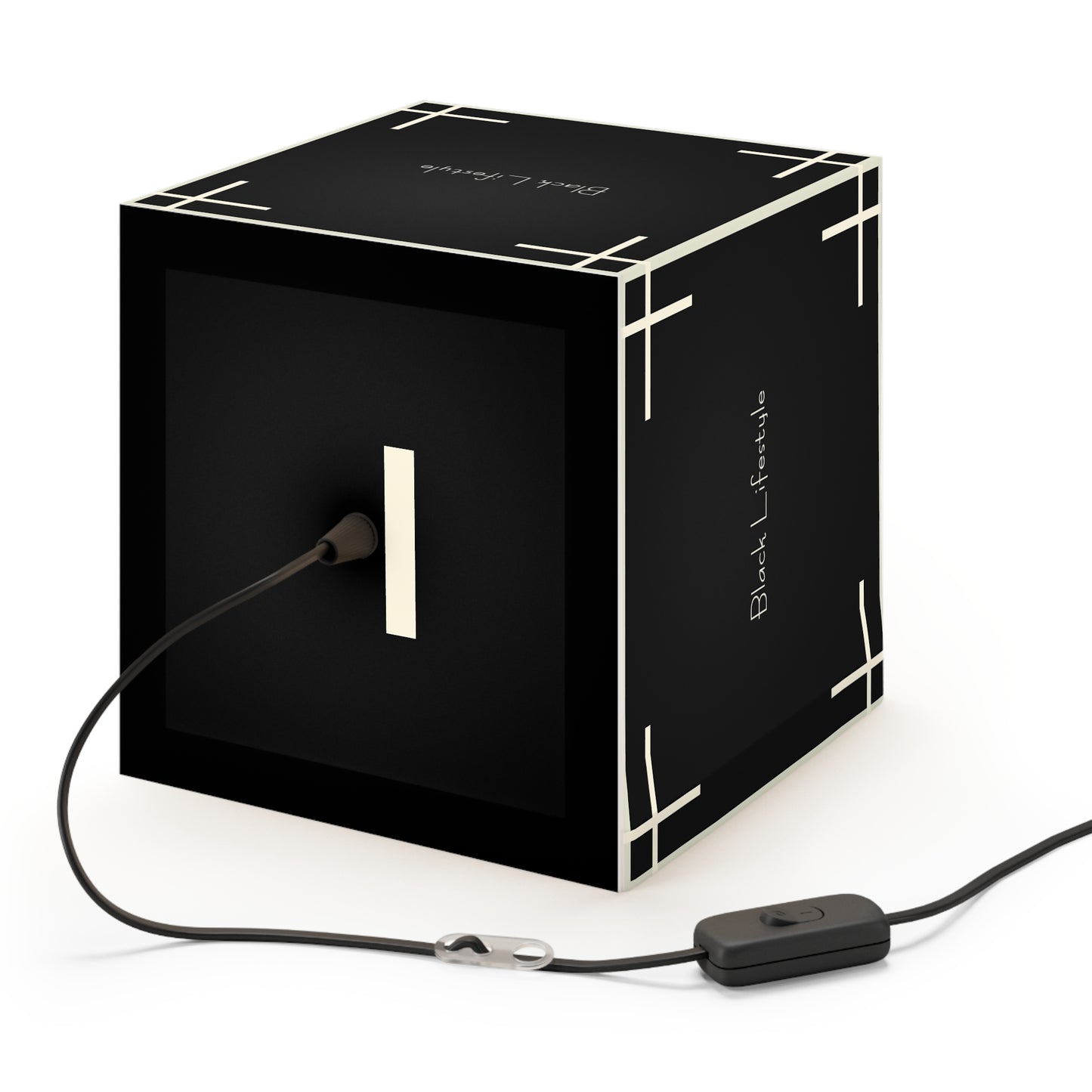 Black Lifestyle Cube Lamp