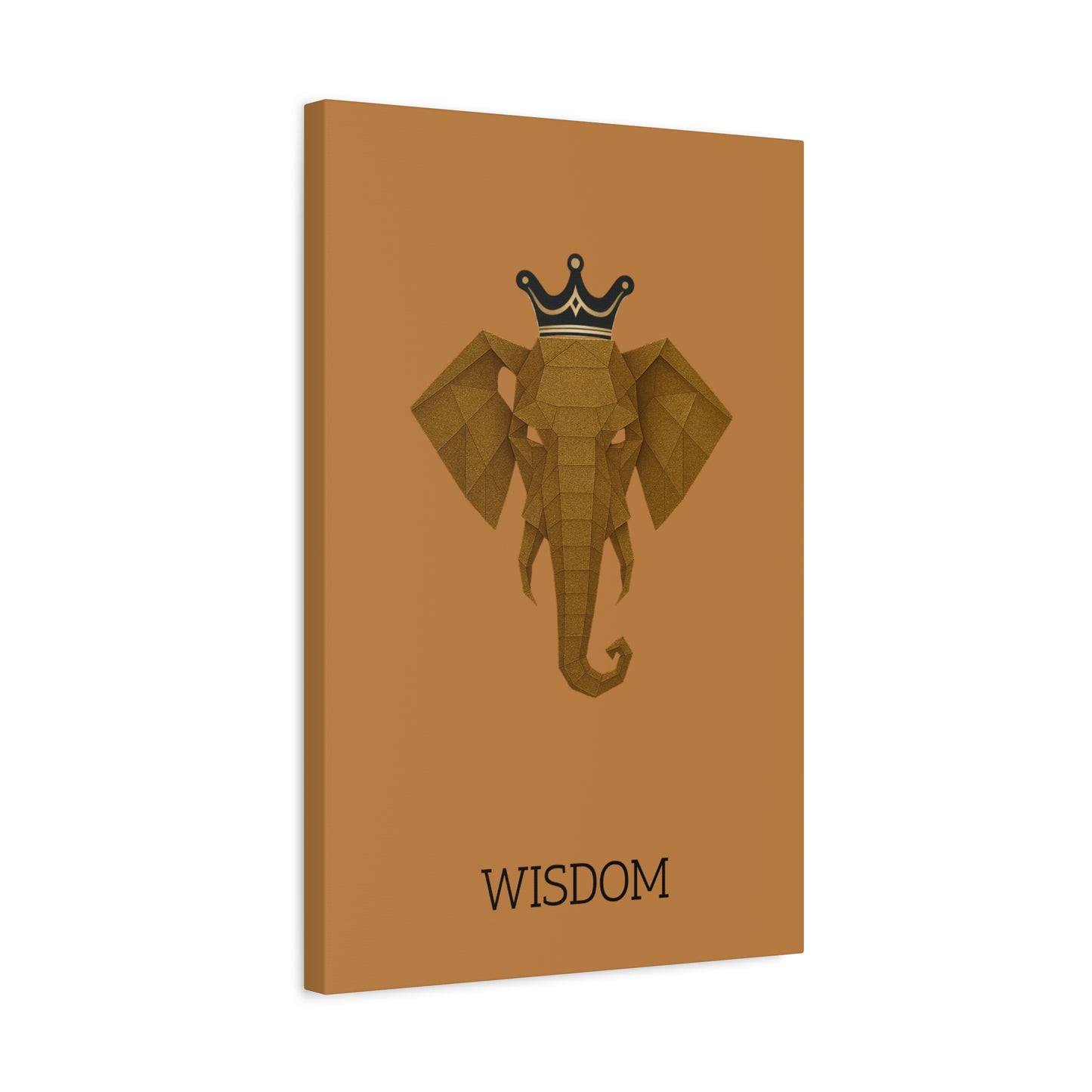 Geometric Elephant Canvas Wall Art, Origami Home Decor, Unique Gift for Animal Lovers, Perfect for Living Room and Nursery