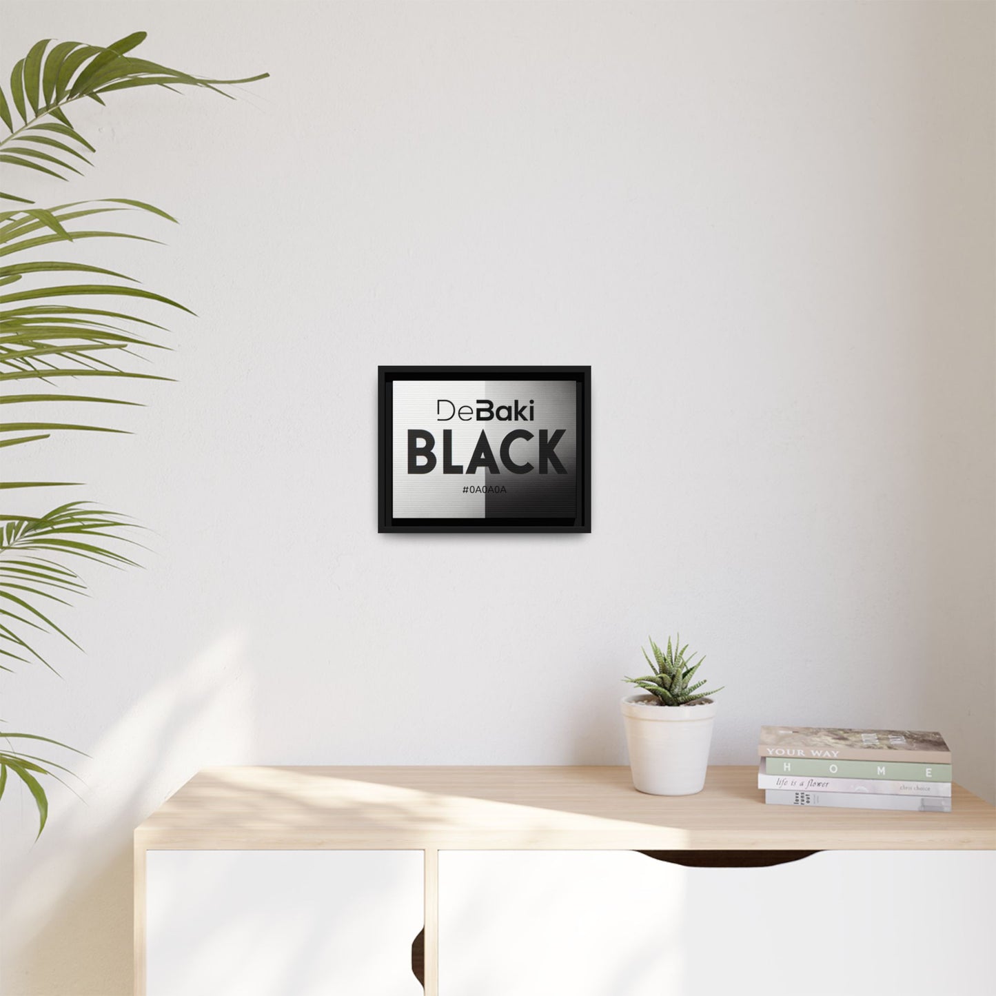 Modern Framed Art Print, Minimalistic Wall Decor, Black and White Canvas, Home Office Styling, Inspirational Art