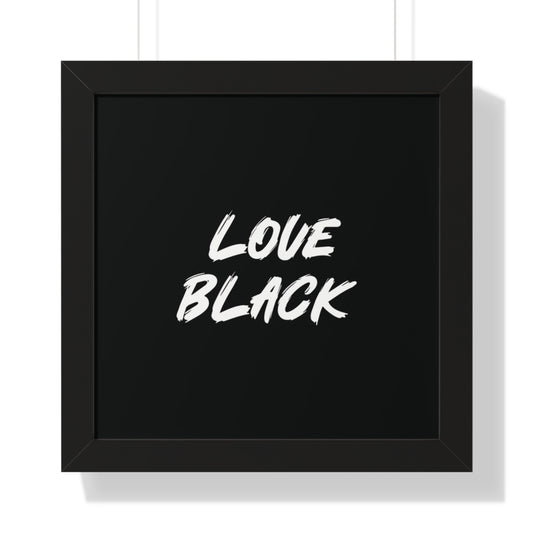 Love Black Horizontal Wall Art