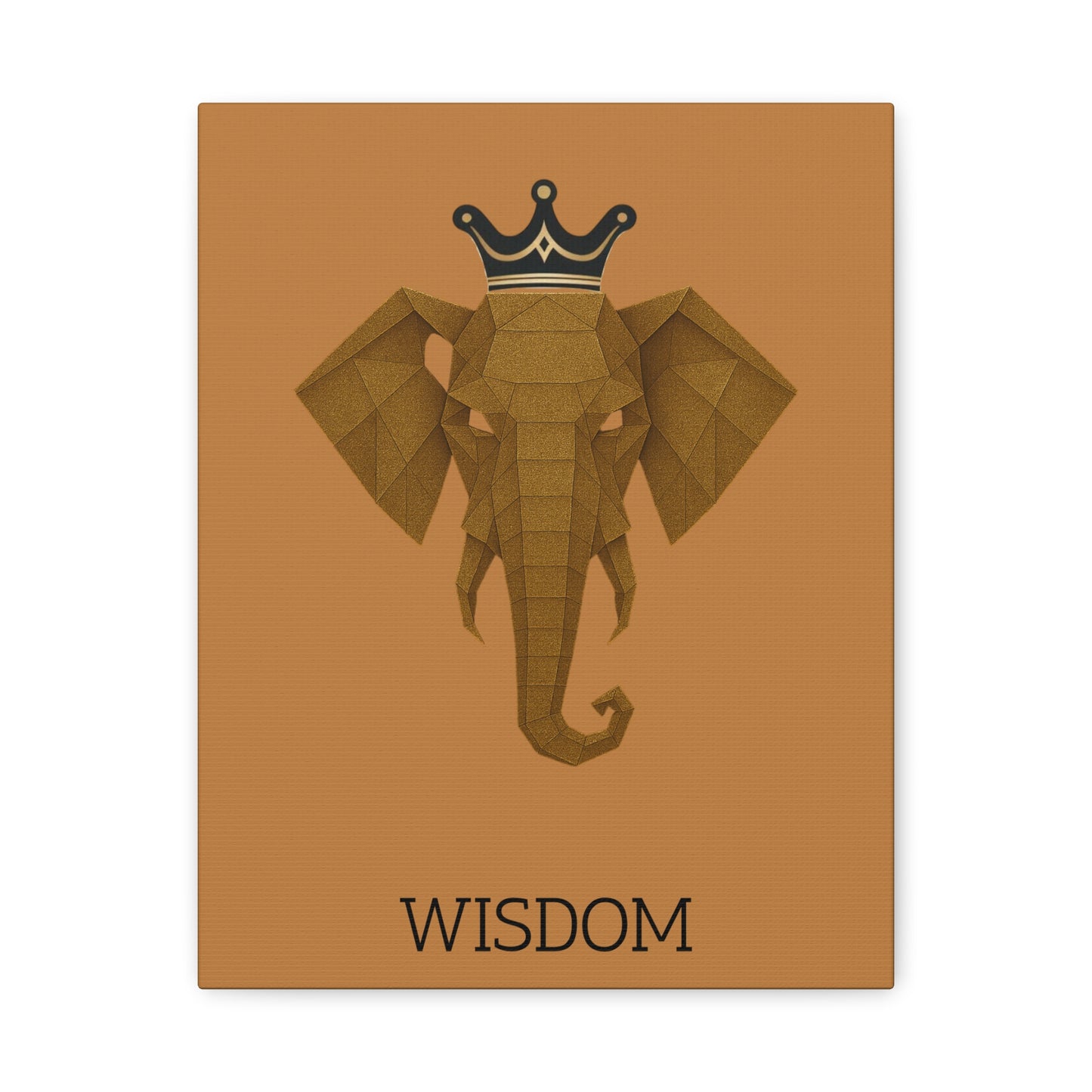 Geometric Elephant Canvas Wall Art, Origami Home Decor, Unique Gift for Animal Lovers, Perfect for Living Room and Nursery