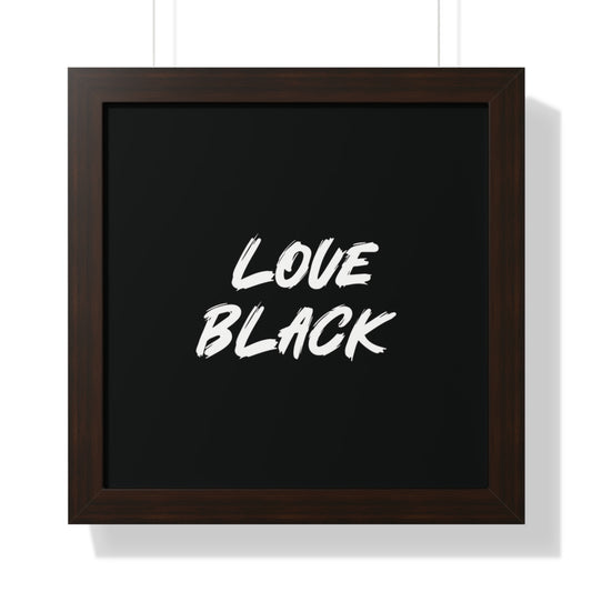 Love Black Horizontal Wall Art