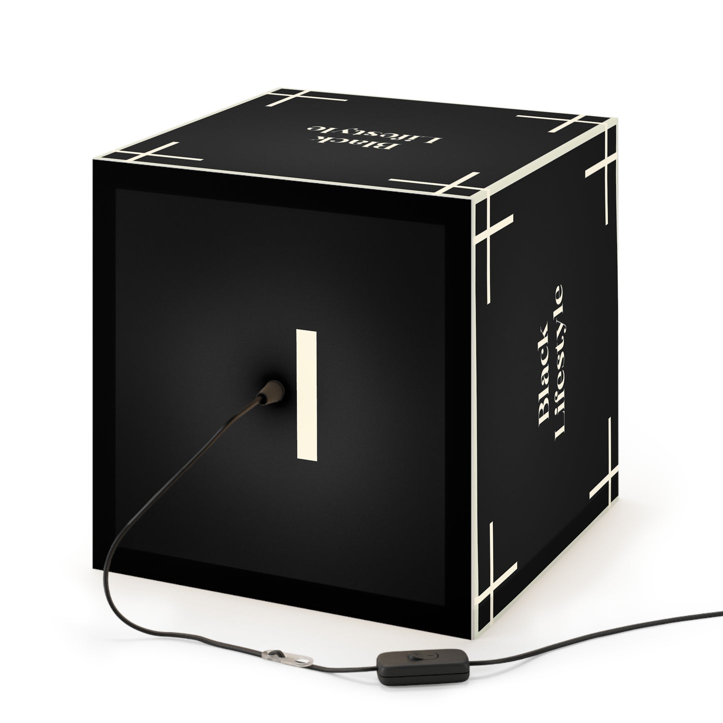 Black Lifestyle Cube Lamp
