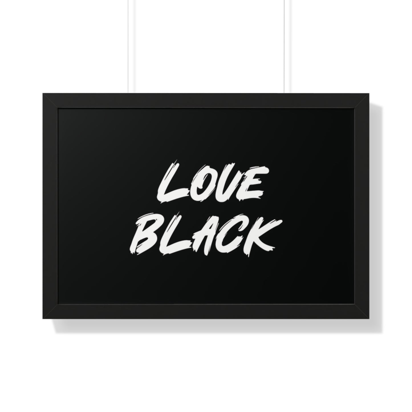 Love Black Horizontal Wall Art