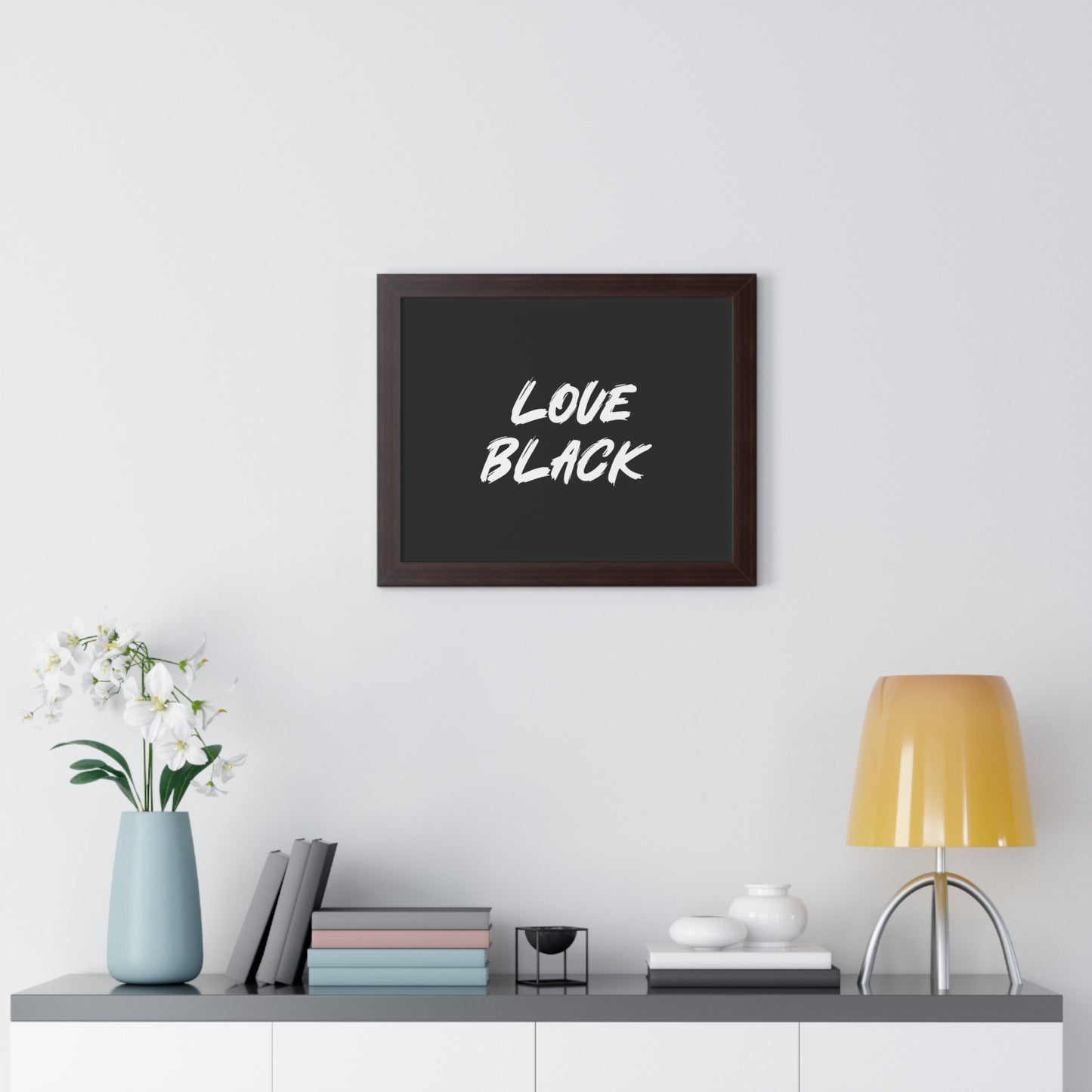 Love Black Horizontal Wall Art