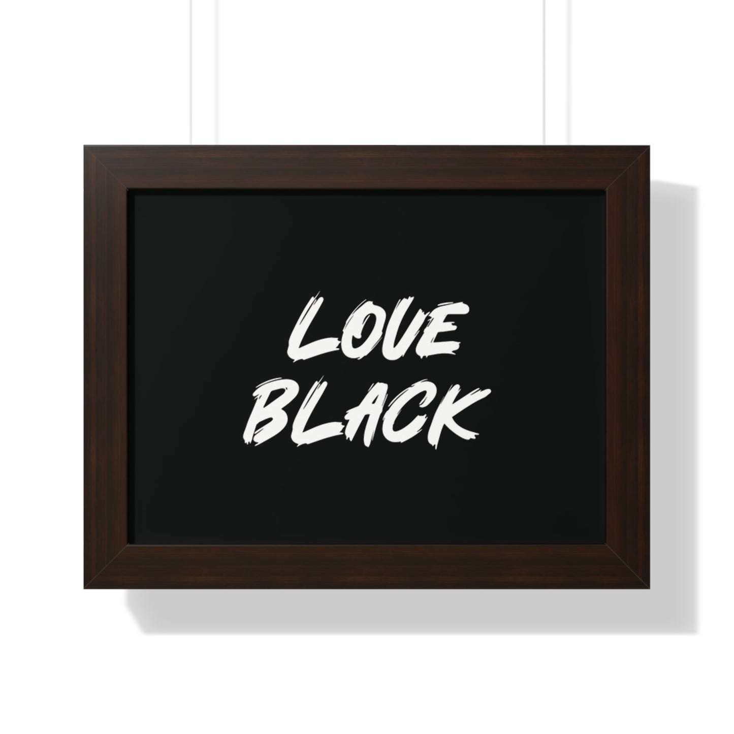 Love Black Horizontal Wall Art