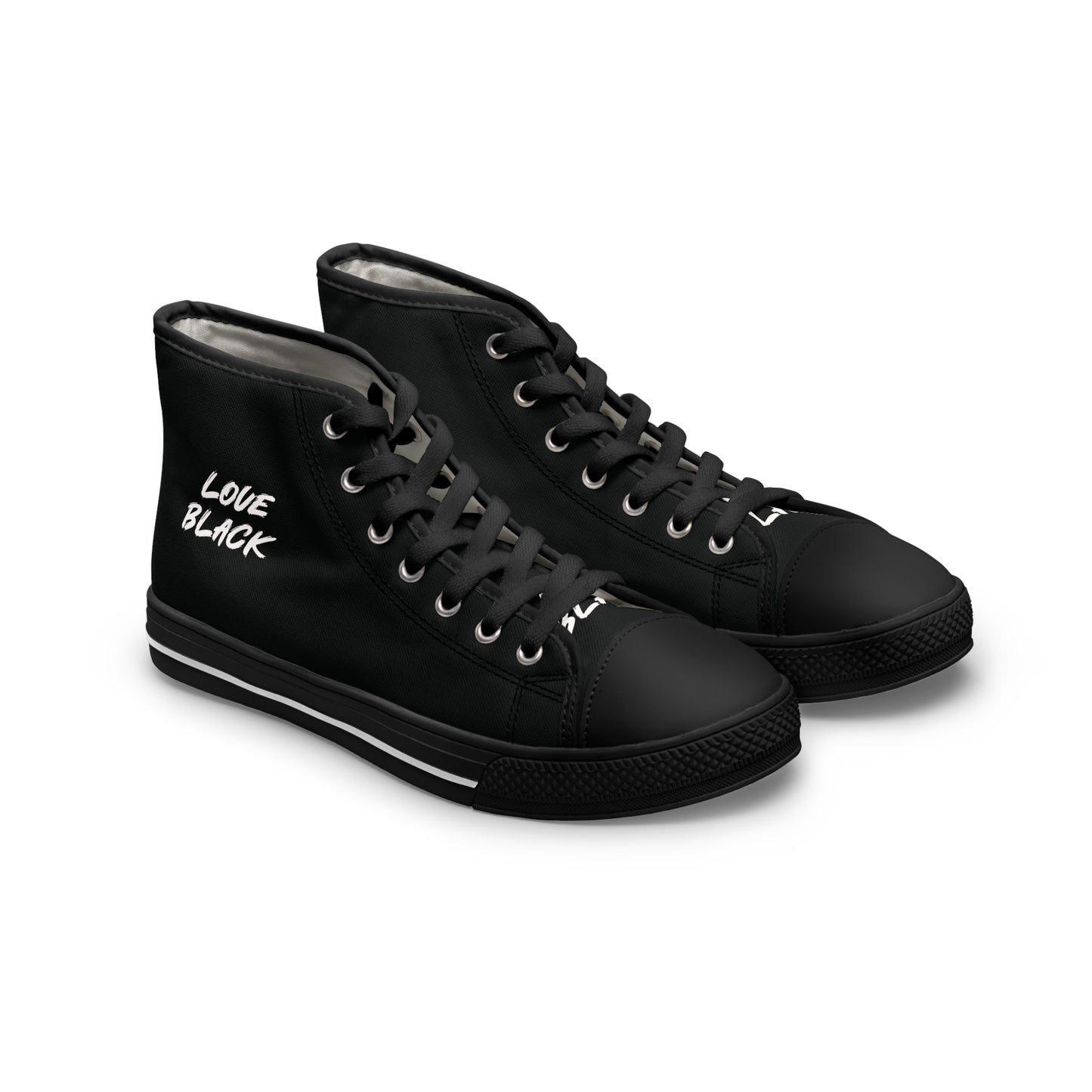 Love Black Women's High Top Sneakers