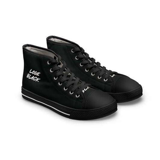 Love Black Women's High Top Sneakers
