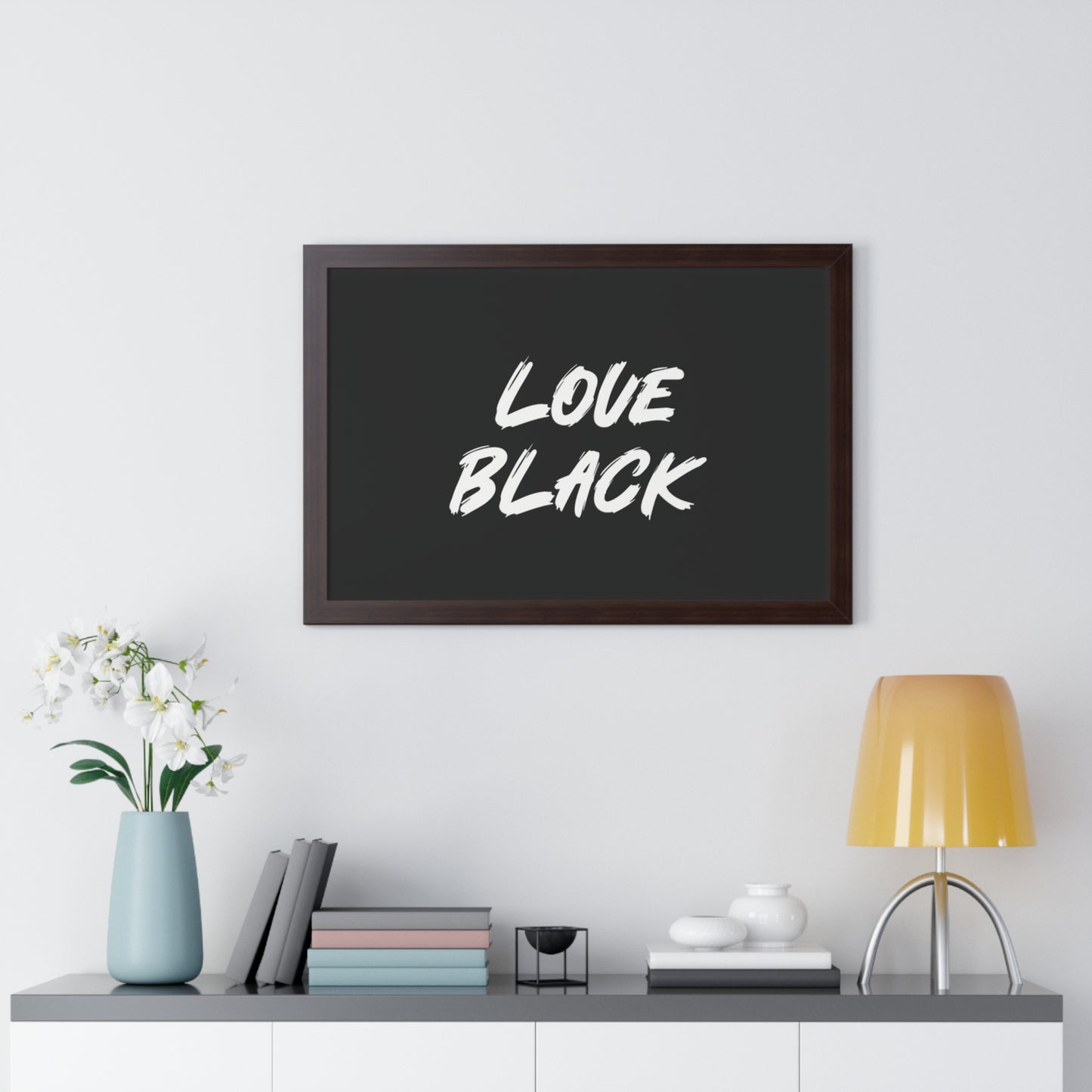 Love Black Horizontal Wall Art