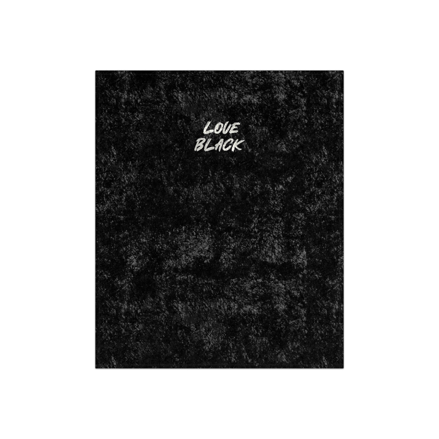 Love Black Crushed Velvet Blanket