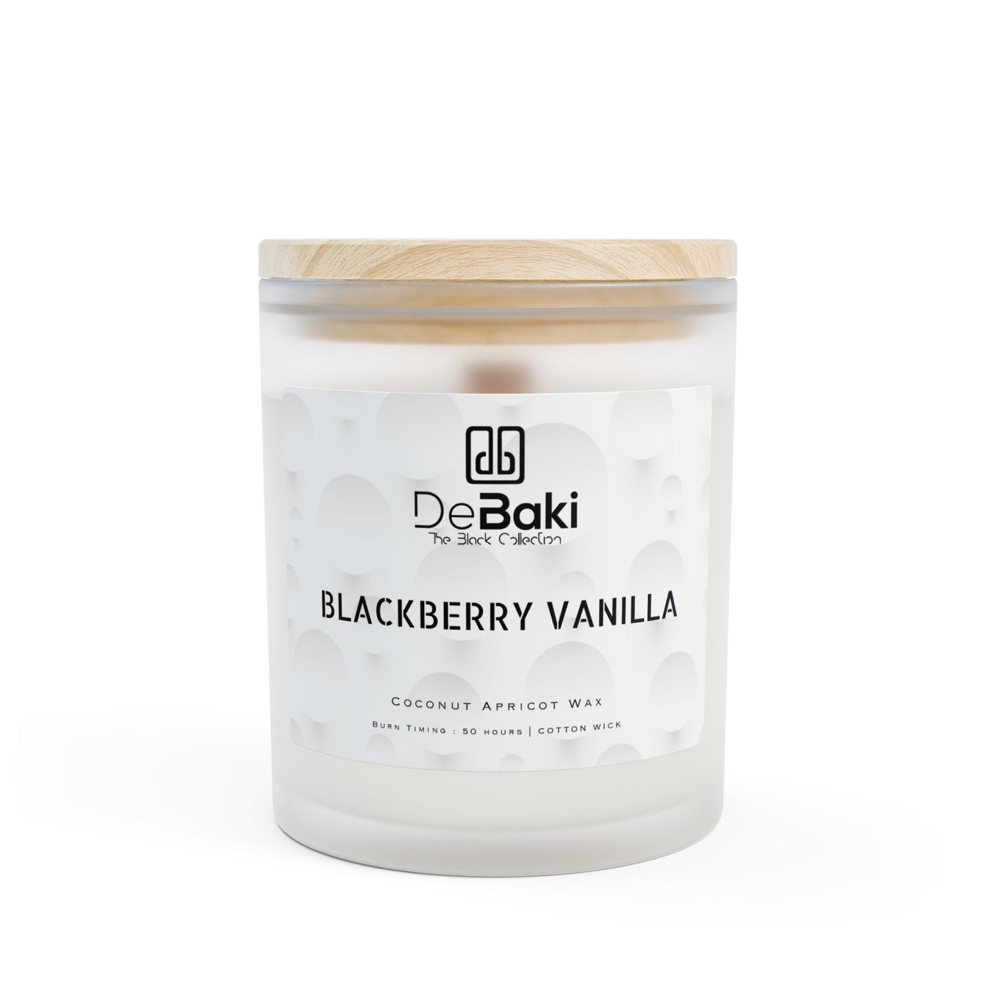 Blackberry Vanilla Frosted Glass Candle - 11oz