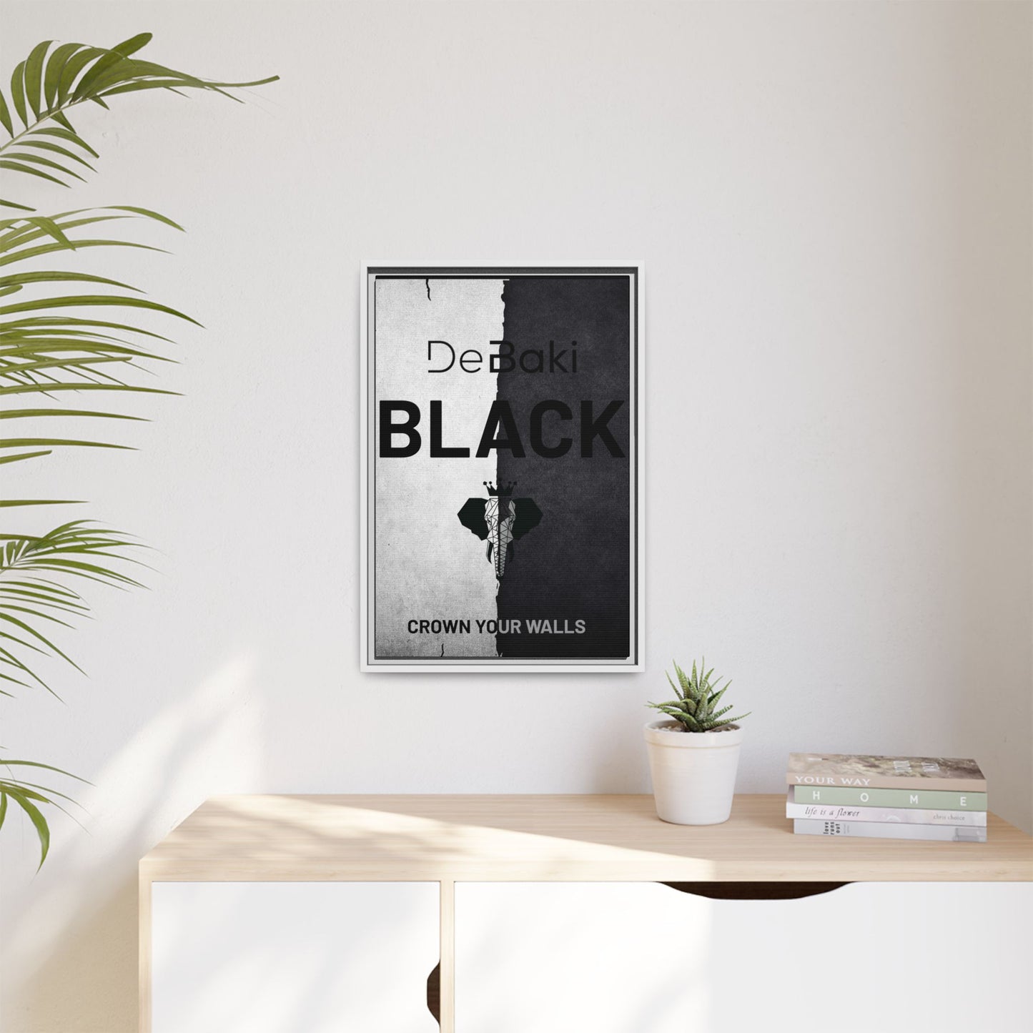 Copy of Modern Framed Art Print, Minimalistic Wall Decor, Black and White Canvas, Home Office Styling, Inspirational Art