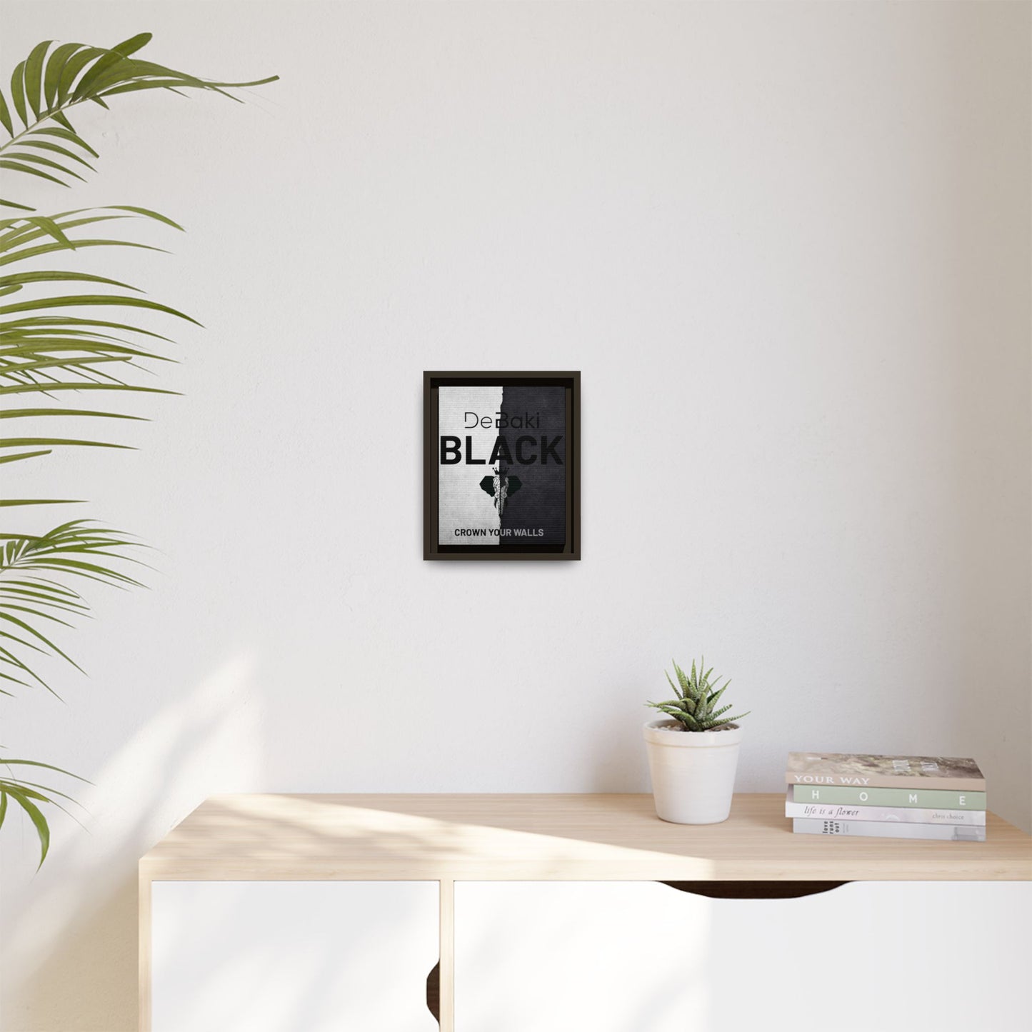 Copy of Modern Framed Art Print, Minimalistic Wall Decor, Black and White Canvas, Home Office Styling, Inspirational Art