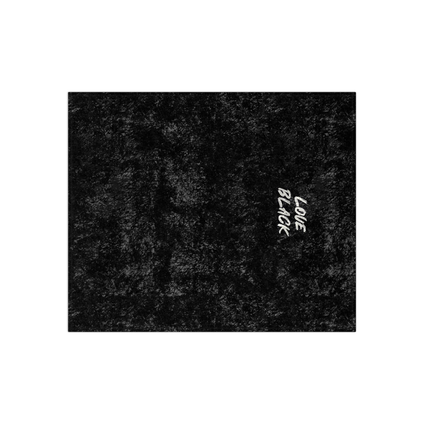 Love Black Crushed Velvet Blanket