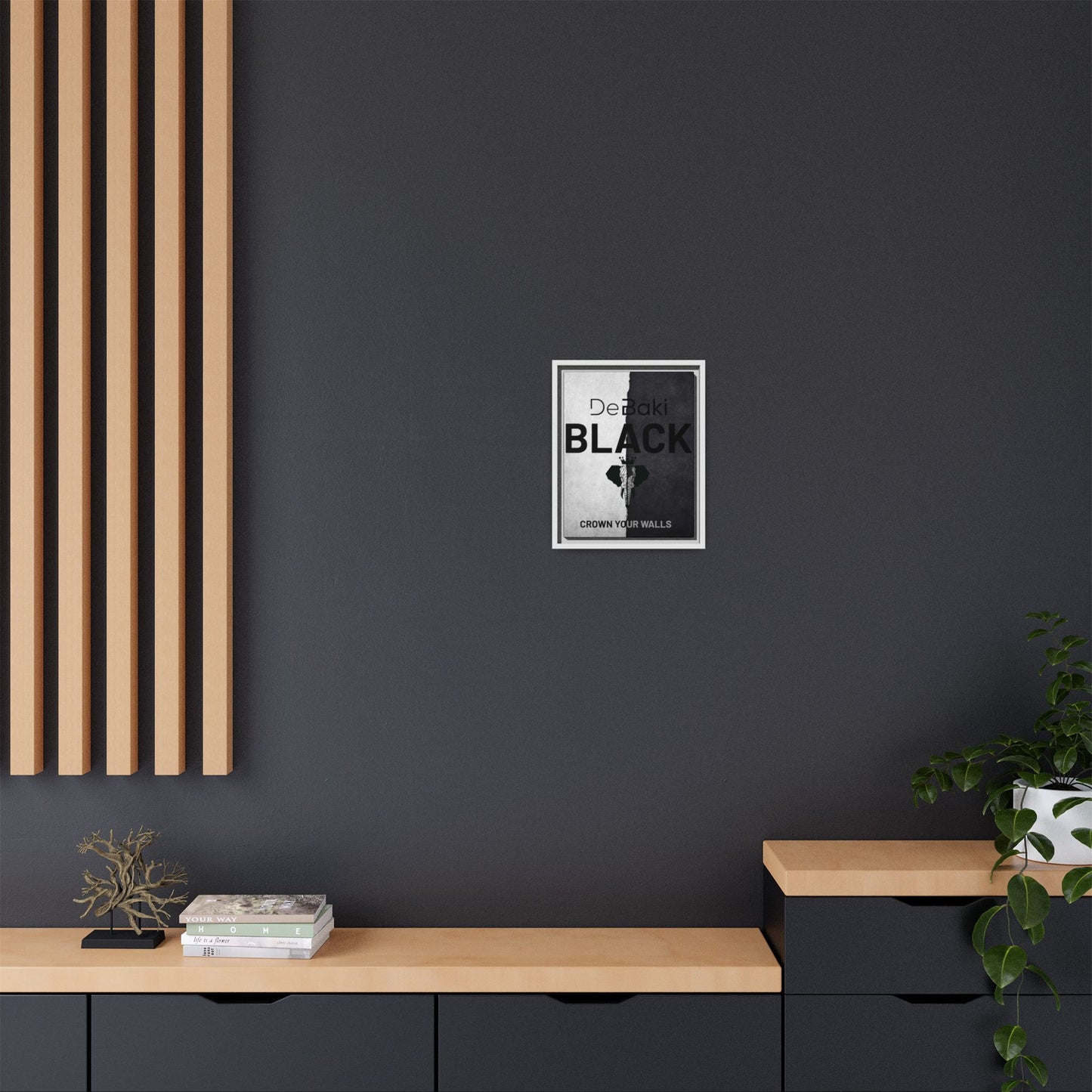 Copy of Modern Framed Art Print, Minimalistic Wall Decor, Black and White Canvas, Home Office Styling, Inspirational Art
