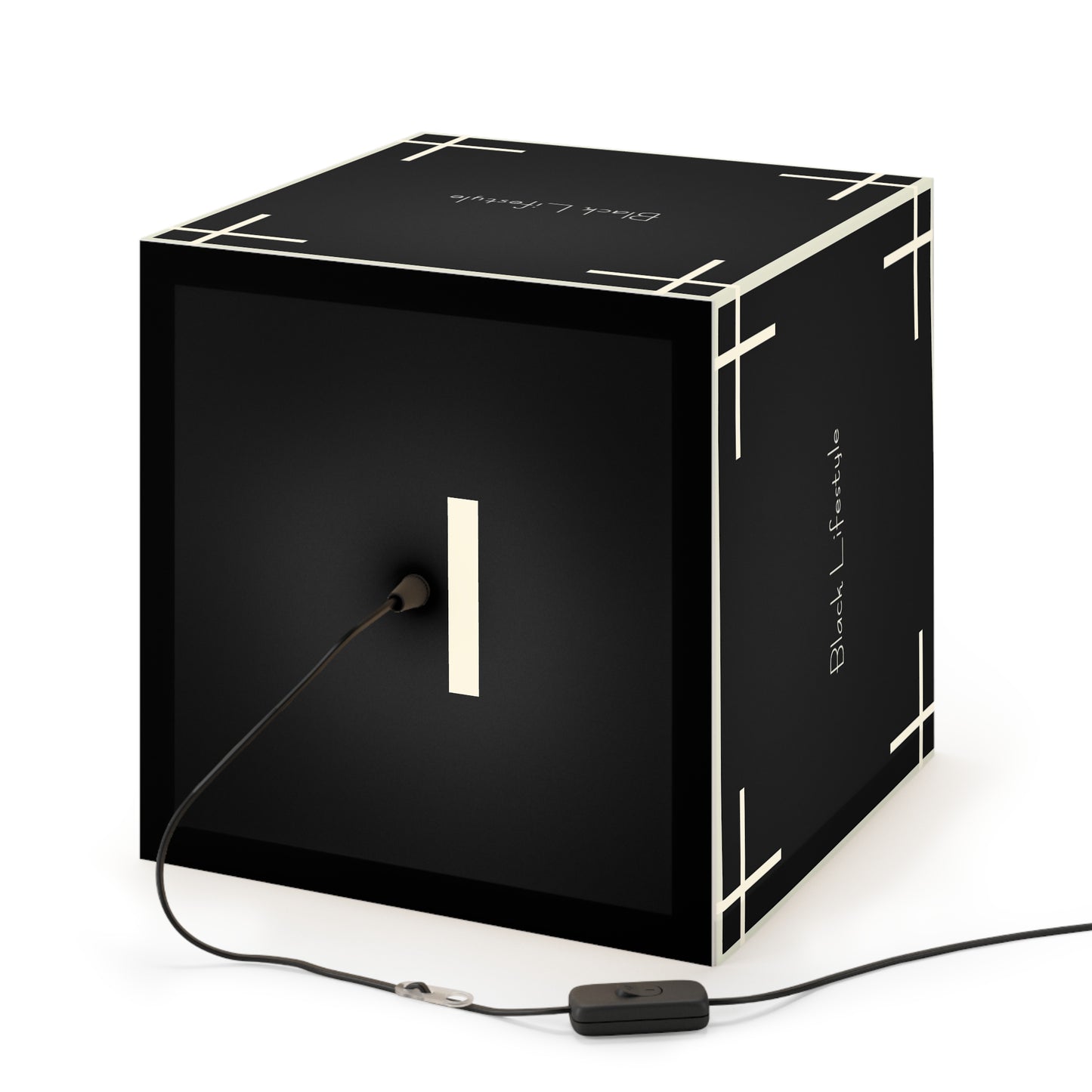 Black Lifestyle Cube Lamp