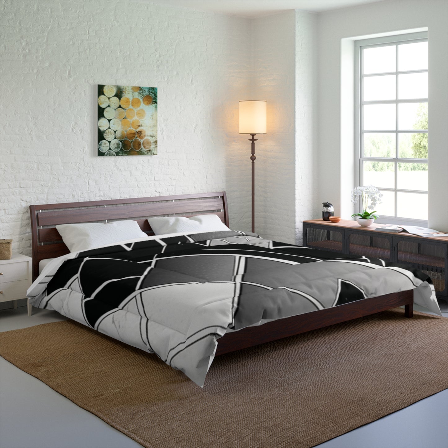 Geometric Fluffy Comforter