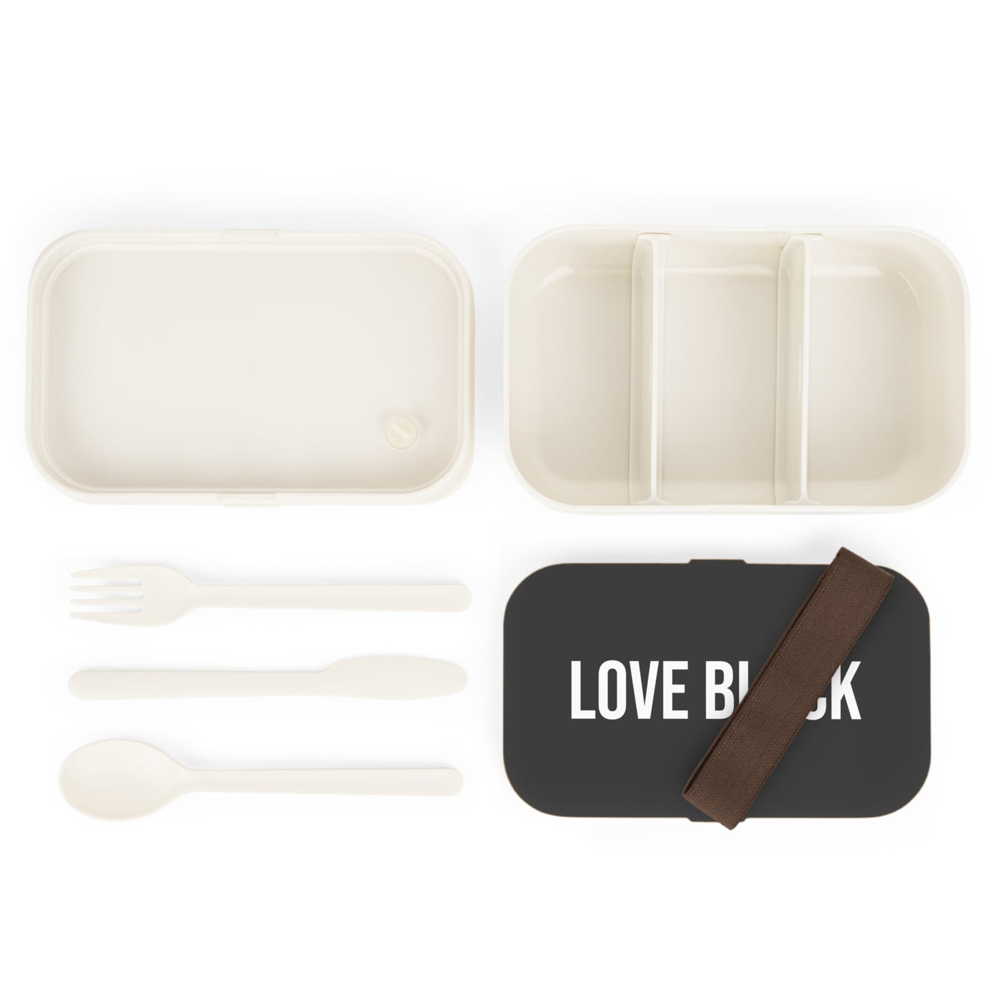 Love Black Bento Lunch Box