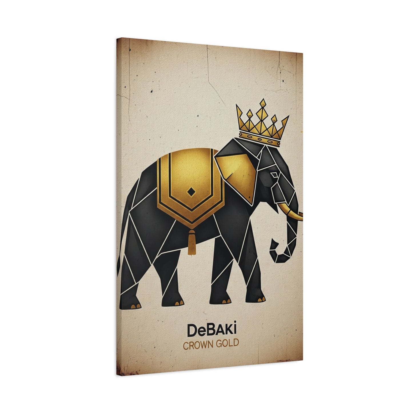 Geometric Elephant Canvas Wall Art, Origami Home Decor, Unique Gift for Animal Lovers, Perfect for Living Room and Nursery