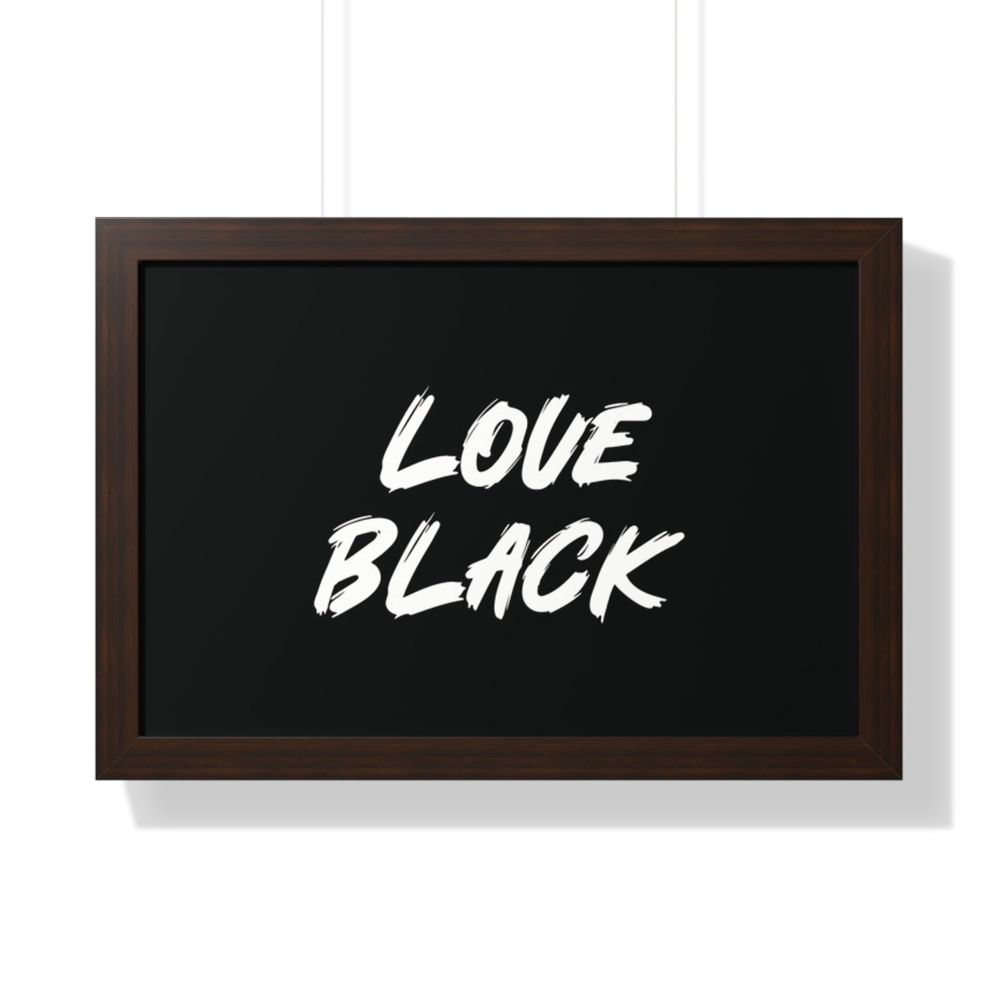 Love Black Horizontal Wall Art