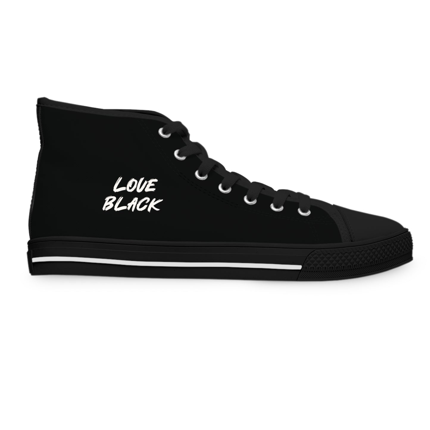 Love Black Women's High Top Sneakers