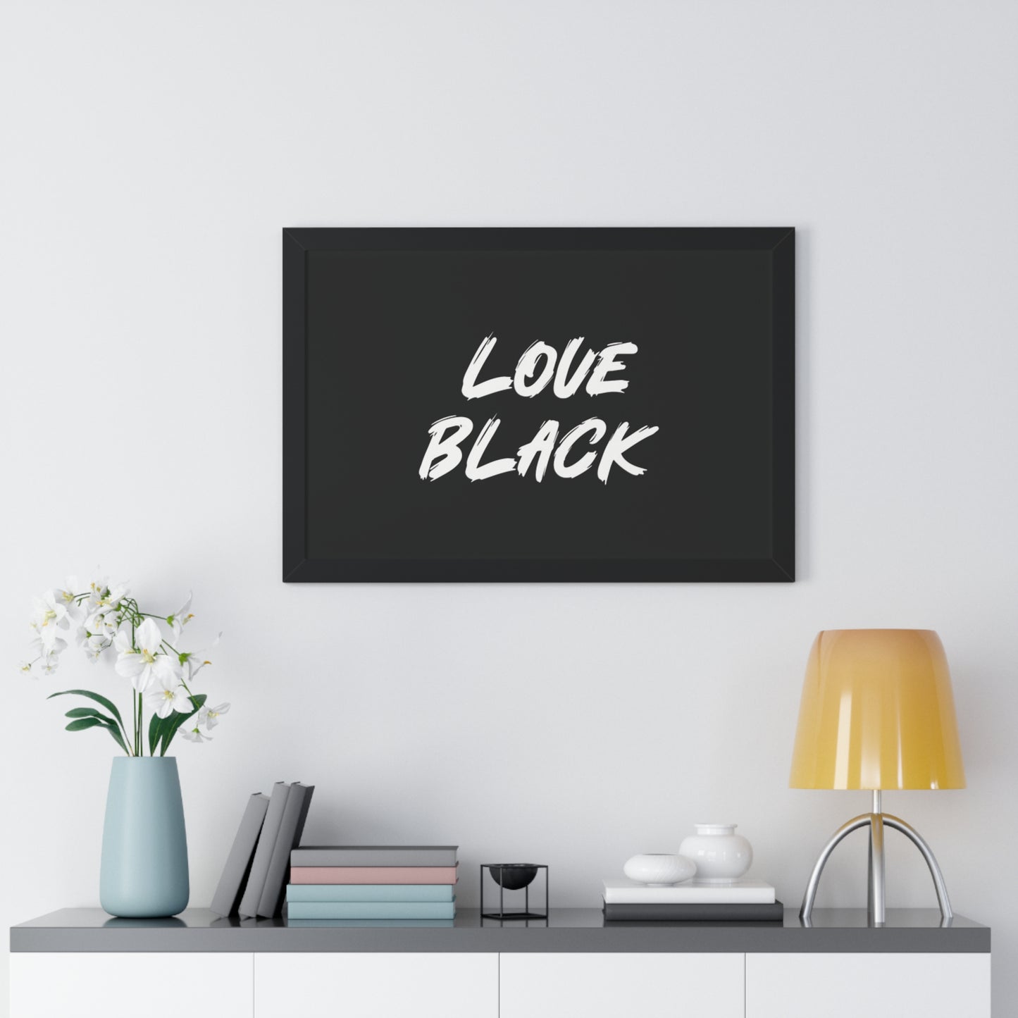 Love Black Horizontal Wall Art