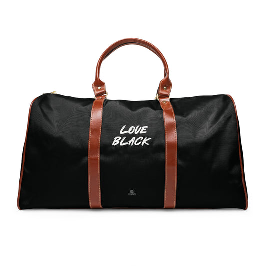 Love Black Waterproof Travel Bag