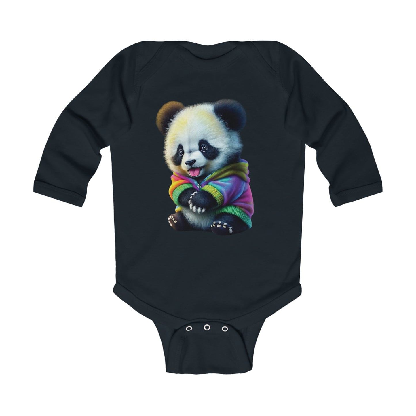 Panda Infant Long Sleeve Bodysuit