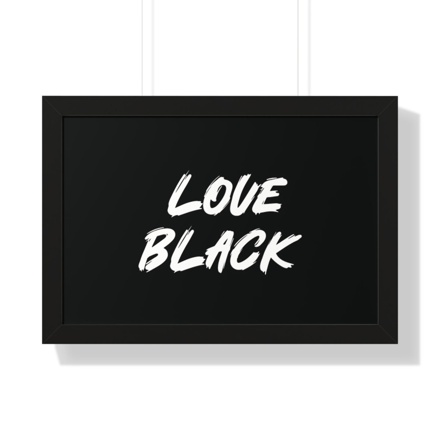 Love Black Horizontal Wall Art